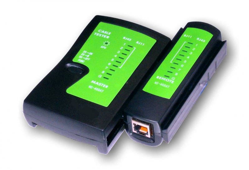W-star Tester kabelů UTP WS468EC RJ45 RJ11 indikace LED diodami černá - obrázek produktu