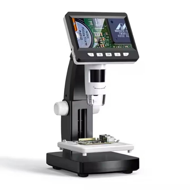 W-Star Digitální Mikroskop LCD 4,3”, ML306B, 2MPx, 1000x, přísvit, stojan, černá - obrázek produktu