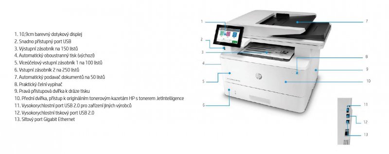 HP LaserJet Ent/ M430f/ MF/ Laser/ A4/ LAN/ USB - obrázek č. 2