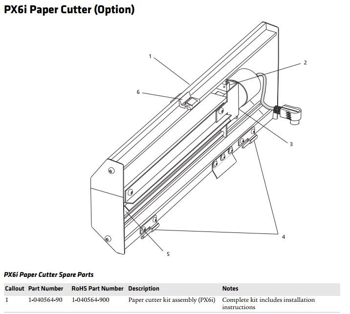 Honeywell Cutter Assy for EasyCoder PX6i ((Expect Longer Lea - obrázek produktu