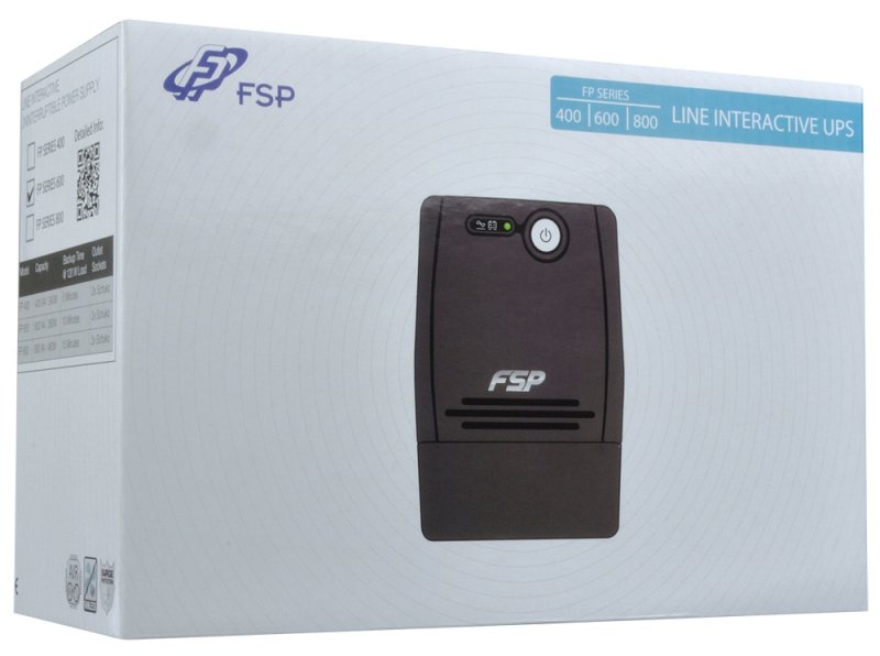 FSP UPS FP 600, 600 VA /  360 W, line interactive - obrázek č. 3