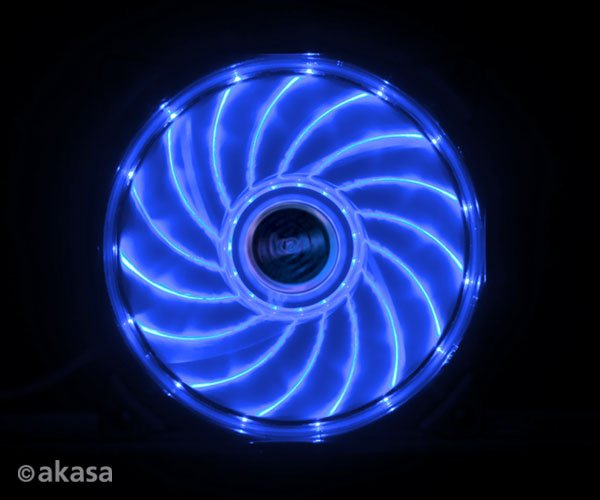 přídavný ventilátor Akasa Vegas LED 12 cm modrá - obrázek produktu