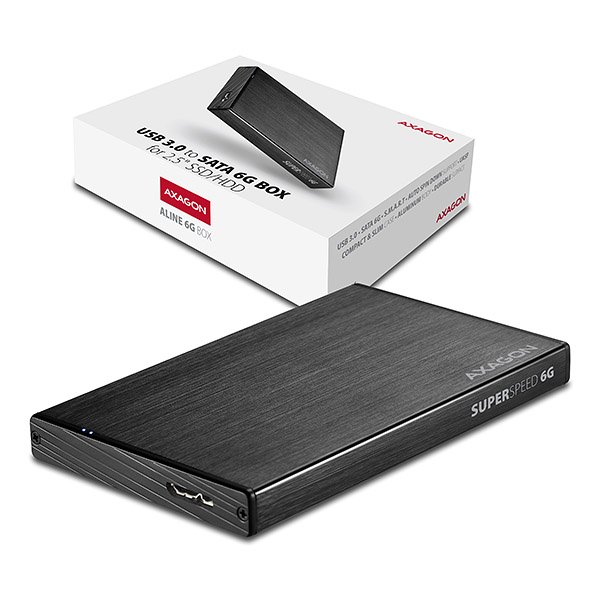 AXAGON EE25-XA6, USB 3.2 Gen 1 - SATA 6G, 2.5" externí ALINE box - obrázek produktu