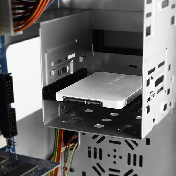 AXAGON RSS-M2SD, SATA - M.2 SATA SSD, interní 2.5" ALU box, stříbrný - obrázek č. 2