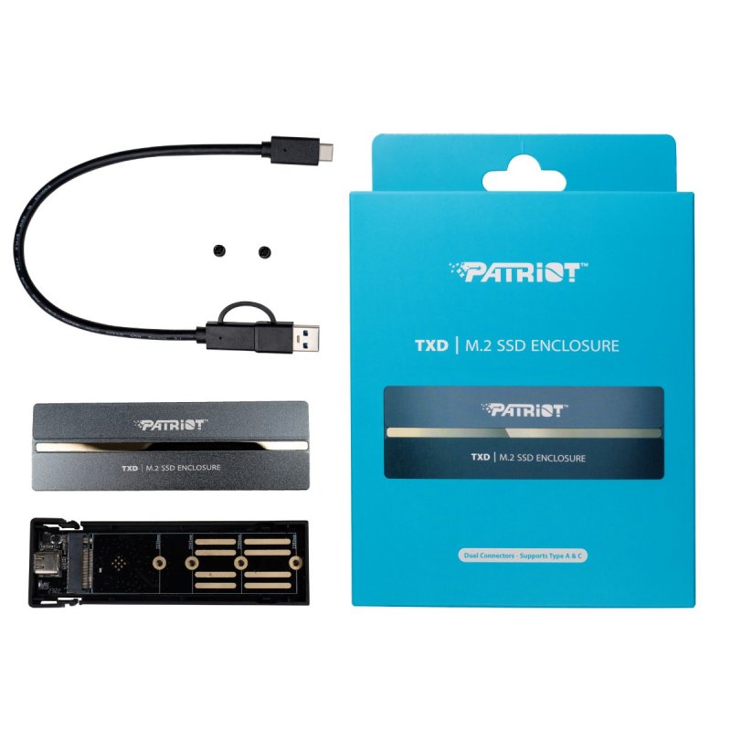 Patriot TXD externí box USB 3.2  M.2 Gen2 NVMe SSD - obrázek č. 2