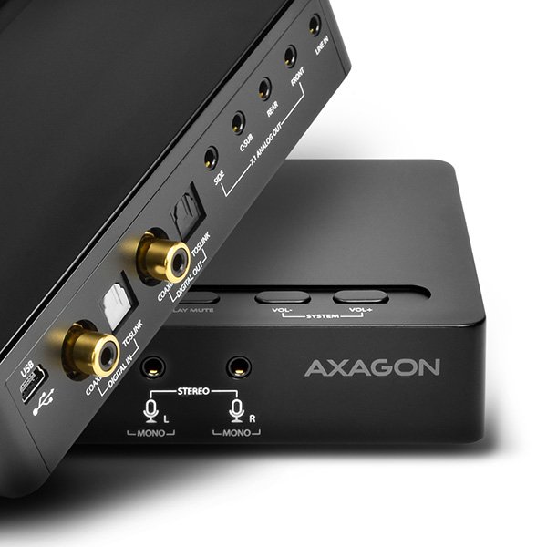 AXAGON ADA-71, USB2.0 - 7.1 audio SOUNDbox, SPDIF vstup/ výstup - obrázek č. 4