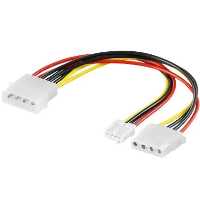 PremiumCord Kabel napájecí HDD 5,25"-5,25"+3,5" - obrázek produktu