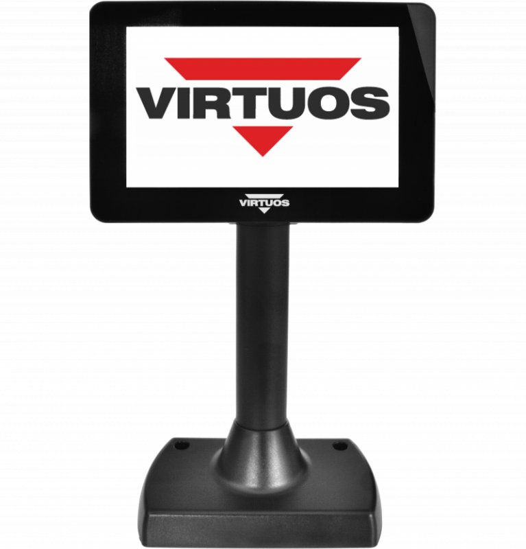 7" LCD barevný zákaznický displej Virtuos SD700F, USB, černý - obrázek produktu