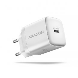AXAGON ACU-PD30W, Sil nabíječka do sítě 30W, 1x port USB-C, PD3.0/ PPS/ QC4+/ SFC/ AFC/ Apple, bílá