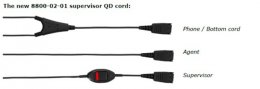 Jabra Supervisor Y-cord, QD-2xQD (mute switch)  (8800-02-01)