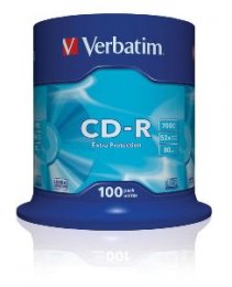 VERBATIM CD-R(100-Pack)Spindl/ ExtraProtect/ 52x/ 700  (43411)