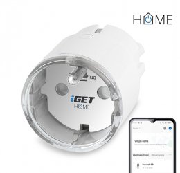 iGET HOME Power 1 - WiFi chytrá zásuvka 230V, samostatná, měření spotřeby, 3680W, 16 A  (HOME Power 1)