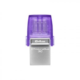 Kingston DataTraveler MicroDuo 3C/ 64GB/ 200MBps/ USB 3.2/ USB-A + USB-C/ Fialová  (DTDUO3CG3/64GB)
