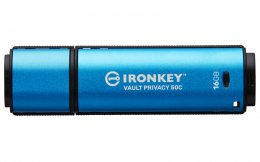 Kingston Ironkey Vault Privacy 50C/ 16GB/ USB 3.2/ USB-C/ Modrá  (IKVP50C/16GB)