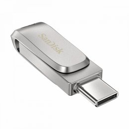 SanDisk Ultra Dual Drive Luxe/ 128GB/ USB 3.1/ USB-A + USB-C/ Stříbrná  (SDDDC4-128G-G46)
