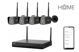 iGET HOME NVR N4C4 - CCTV bezdrátový Wi-Fi set FullHD 1080p, 4CH NVR + 4x kamera 1080p se zvukem  (75020809)