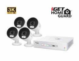 iGET HGDVK83304 - Kamerový 3K set, 8CH DVR + 4x kamera 3K, zvuk, LED, SMART W/ M/ Andr/ iOS  (75020560)