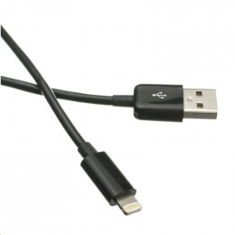 Kabel C-TECH USB 2.0 Lightning (IP5 a vyšší) nabíjecí a synchronizační kabel, 1m, černý  (CB-APL-10B)