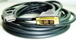 Kabel HDMI-DVI 1,8m,M/ M stín.,zlacené kontakty 1.3  (CC-HDMI-DVI-6)