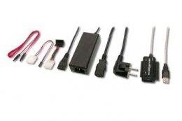 PremiumCord USB 2.0 - IDE + SATA adapter s kabelem a přídavným zdrojem  (ku2ides)