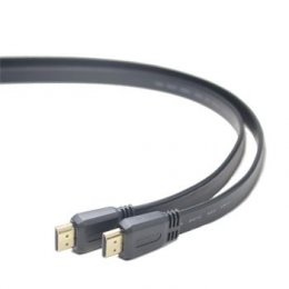 PremiumCord Kabel HDMI+Ethernet, zlac., plochý, 2m  (kphdmep2)