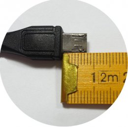 Kabel micro USB 2.0, A-B 1,8m s delším  konektorem  (ku2m18fd)