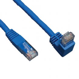 Ethernetový kabel Cat6 Gigabit Molded (UTP) (RJ45 dolů Samec /  rovně Samec), modrá, 3.05m  (N204-010-BL-DN)