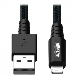 Tripplite Kabel USB-A /  Lightning Synchronizace/ Nabíjení, UHMWPE, Aramid Fibers, MFi Cert, 0.31m  (M100-001-GY-MAX)