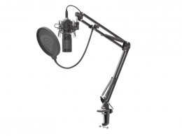 Streamovací mikrofon Genesis Radium 400, USB, kardioidní polarizace, ohybné rameno, pop-filter  (NGM-1377)