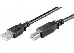 PremiumCord Kabel USB 2.0, A-B, 0.5m barva černá  (ku2ab05bk)