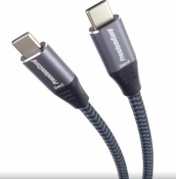 PremiumCord USB-C kabel ( USB 3.2 GEN 2x2, 5A, 100W, 20Gbit/ s ) bavlněný oplet, 3m  (KU31CR3)
