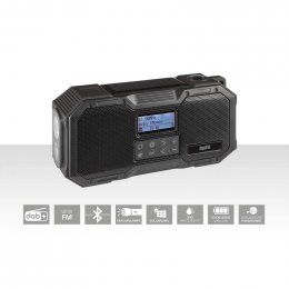 DABMAN OR 1 Robustní venkovní rádio DAB+ / FM / Bluetooth / rádio s klikou černé barvy 22-105-00  (22-105-00)