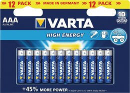 Alkalická Baterie AAA 1.5 V High Energy 12-Balíček VARTA-4903-12B  (VARTA-4903-12B)