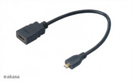 AKASA - HDMI na mikro HDMI adaptér - 25 cm  (AK-CBHD09-25BK)