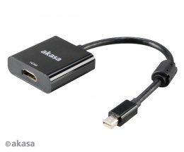 AKASA - adaptér miniDP na HDMI aktivní - 20 cm  (AK-CBDP09-20BK)