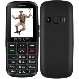 EVOLVEO EasyPhone EG, mobilní telefon pro seniory s nabíjecím stojánkem (černá barva)  (EP-550-EGB)
