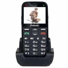 EVOLVEO EasyPhone XG, mobilní telefon pro seniory s nabíjecím stojánkem (černá barva)  (EP-650-XGB)