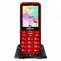 EVOLVEO EasyPhone XO, mobilní telefon pro seniory s nabíjecím stojánkem (červená barva)  (EP-630-XOR)