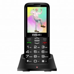 EVOLVEO EasyPhone XO, mobilní telefon pro seniory s nabíjecím stojánkem (černá barva)  (EP-630-XOB)