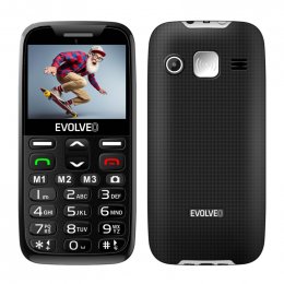 EVOLVEO EasyPhone XR, mobilní telefon pro seniory s nabíjecím stojánkem, černá  (EP-601-XR-BK)