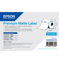 Premium Matte Label Cont.R, 76mm x 35m, MOQ 18ks  (C33S045418)