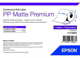 PP Matte Label Premium, Cont. Roll, 76mm x 29mm  (7113427)