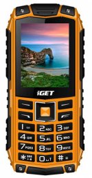 iGET Defender D10 Orange - odolný telefon IP68, DualSIM, 2500 mAh, BT, powerbanka, svítilna, FM, MP3  (84000427)