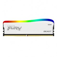 Kingston FURY Beast White/ DDR4/ 16GB/ 3200MHz/ CL16/ 1x16GB/ RGB/ White  (KF432C16BWA/16)
