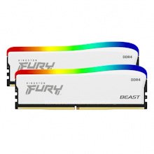 Kingston FURY Beast White/ DDR4/ 32GB/ 3200MHz/ CL16/ 2x16GB/ RGB/ White  (KF432C16BWAK2/32)