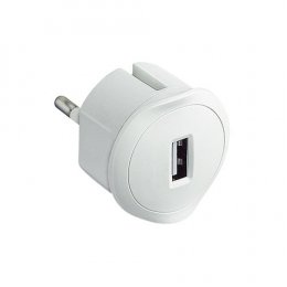 USB adaptér do zásuvky bílý  (050680)