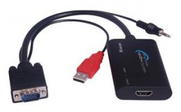 PremiumCord konvertor VGA+audio na HDMI  (KHCON-04)