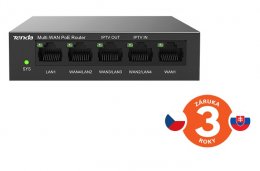Tenda G0-5G-PoE Gigabit PoE Router MultiWAN, 3x GWAN/ GLAN, 1x GWAN, 1x GLAN, 4x PoE 802.3af/ at, VPN  (75011980)