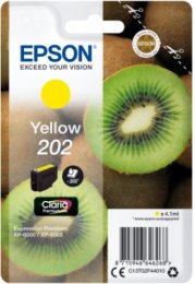 EPSON ink Yellow 202 Premium - singlepack, 4,1ml, 300s, standard  (C13T02F44010)
