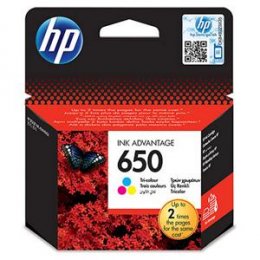 HP 650 tříbarevná inkoustová kazeta, CZ102AE  (CZ102AE)